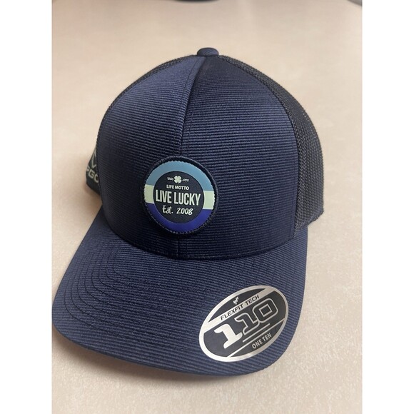 Black Clover BC Live Lucky Blue Golf Hat Cap One Ten 110 Flex Fit NEW T5029 - Picture 1 of 6
